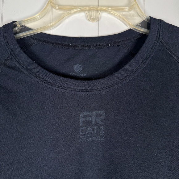 Tyndale FR Fire Resistant CAT1 Base Layer T-shirt Long Sleeve Navy Blue Small - Picture 4 of 7